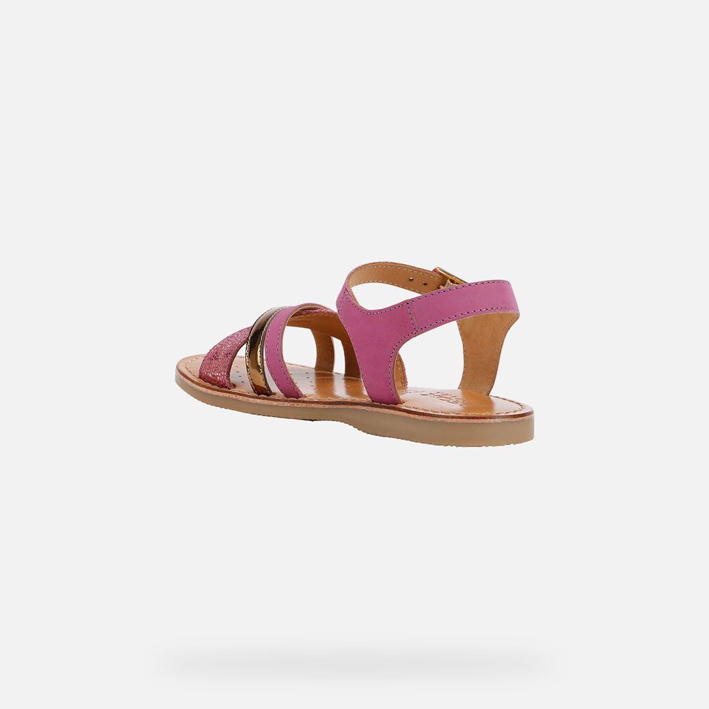 Geox Sandals Pink Eolie - Geox Girls Shoes - AWRDSJ680